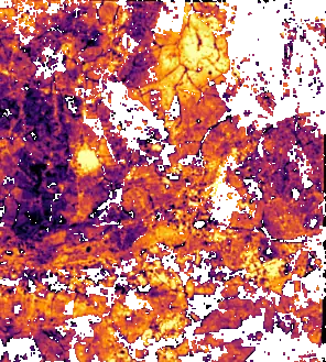Summer land-surface temperature across Johannesburg–Ekurhuleni